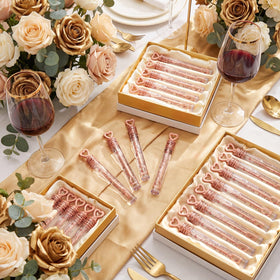 Shappy key-shaped bubble wand in rose gold for elegant celebrations