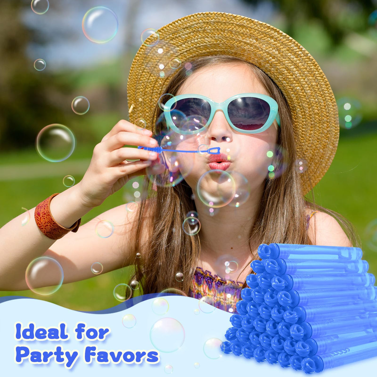 Shappy lightweight wands with easy grip promote safe, comfortable bubble blowing for all ages.