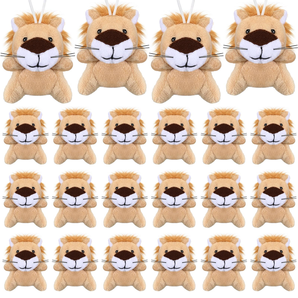 Shappy mini lion plush, 6 cm, front view, portable cuddly toy for bags