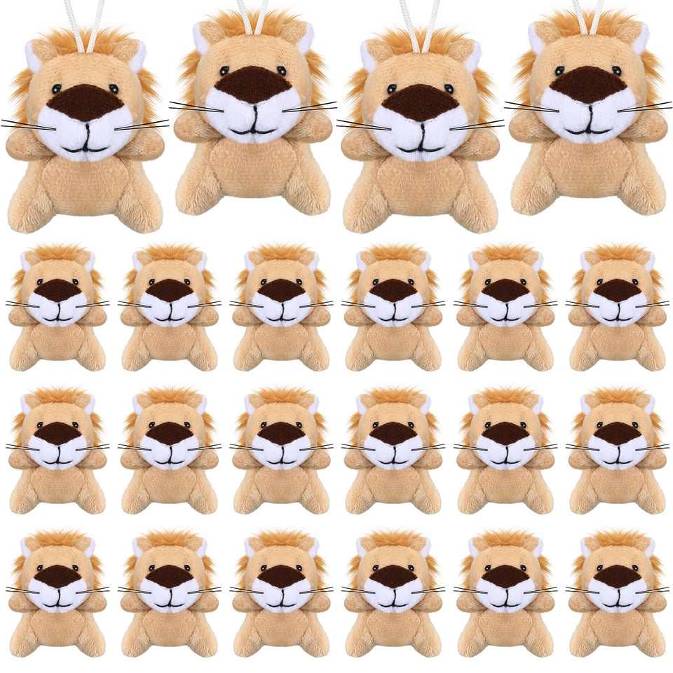 Shappy mini lion plush, 6 cm, front view, portable cuddly toy for bags
