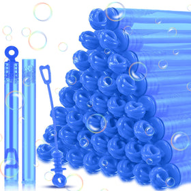 Shappy mini bubble wands with rose design in blue, ideal for party favors and kid entertainment.