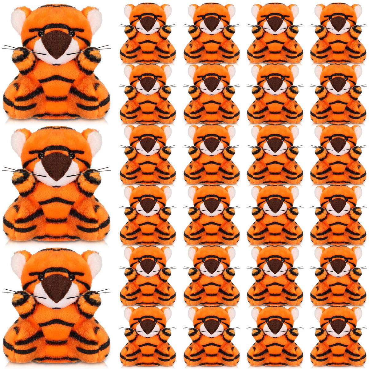 Shappy mini tiger plush 30pc pack for party favors and stocking stuffers