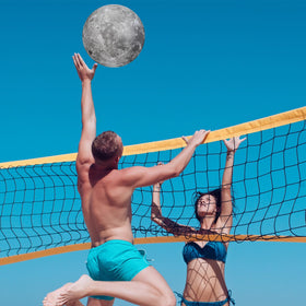 Shappy moon inflatable ball classroom setup for engaging science demonstrations.