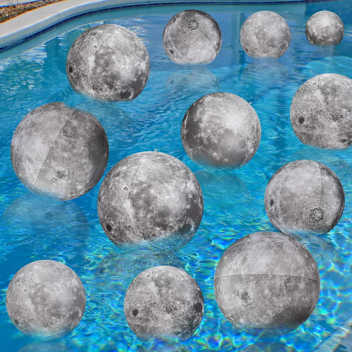 Shappy moon inflatable ball party display for thematic events and decorations.
