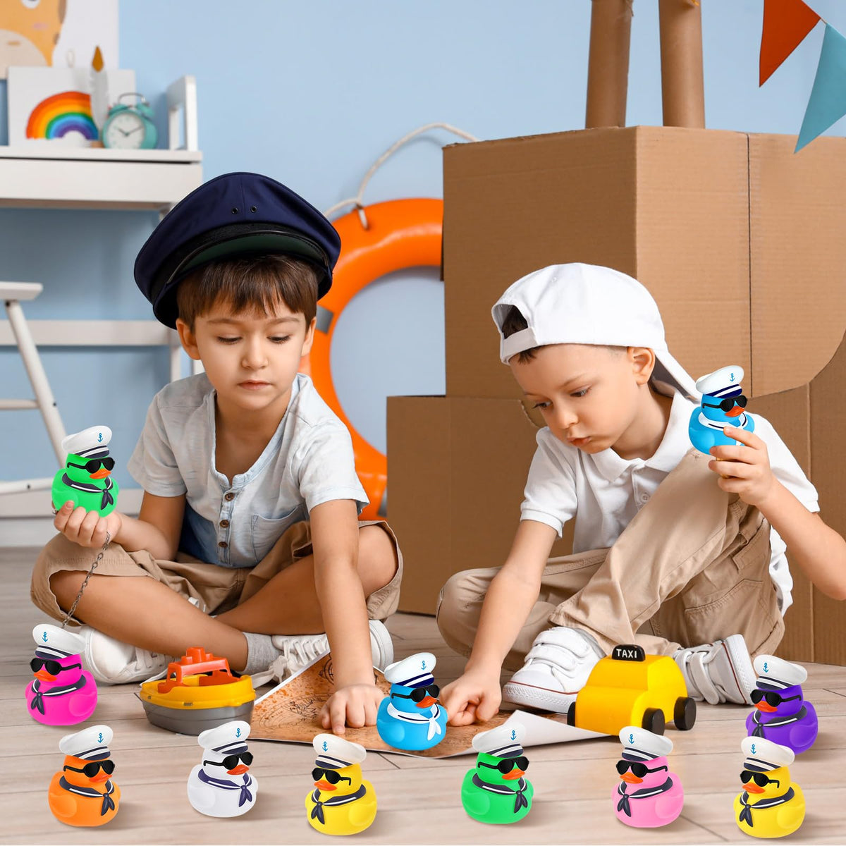 Shappy multicolor ship ducks ideal as gifts and prizes