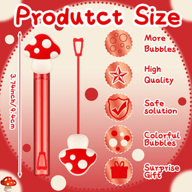 Shappy mushroom bubble wand bulk packaging for easy party prep.