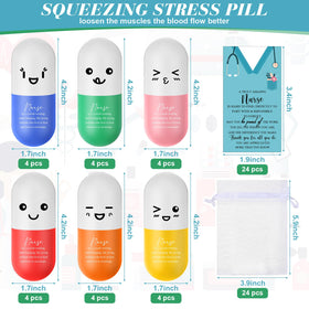 Shappy nurse-pill stress ball with color variety and expressions.