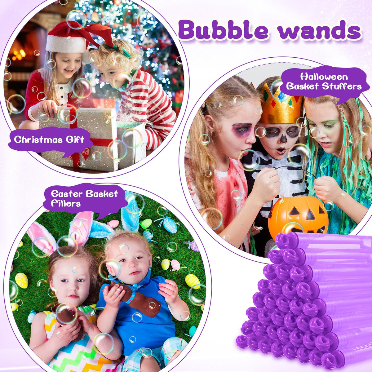 Shappy party-favor display with rose wands for festive décor.