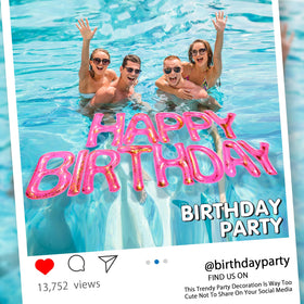 Shappy pool letters with adhesive dots secure easily for stable outdoor decorations
