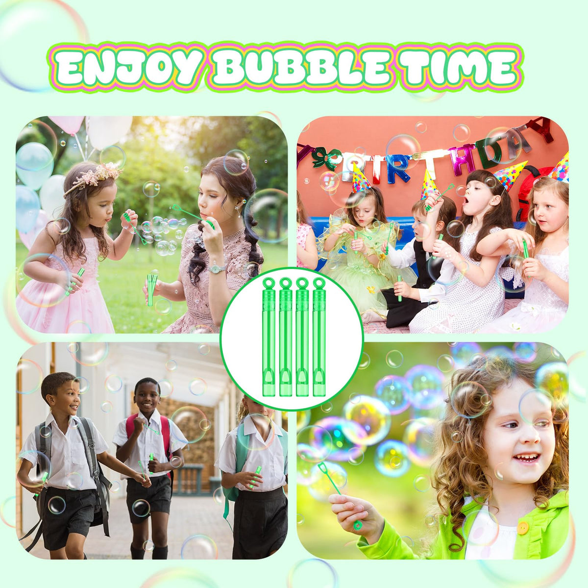 Shappy portable rose bubble wands 0-17oz per wand for easy transport.