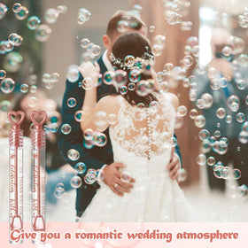 Shappy rose gold color bubble wands brightening wedding moments