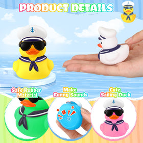 Shappy rubber duck measuring 2 x 1.9 x 2.4 inches