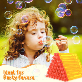 Shappy safe bubble solution bottle supports easy, mess-minimized bubble fun for kids.