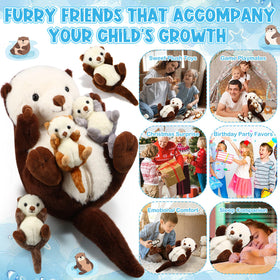 Shappy Sea Otter Baby Plush 4 colorful cozy pal for naps