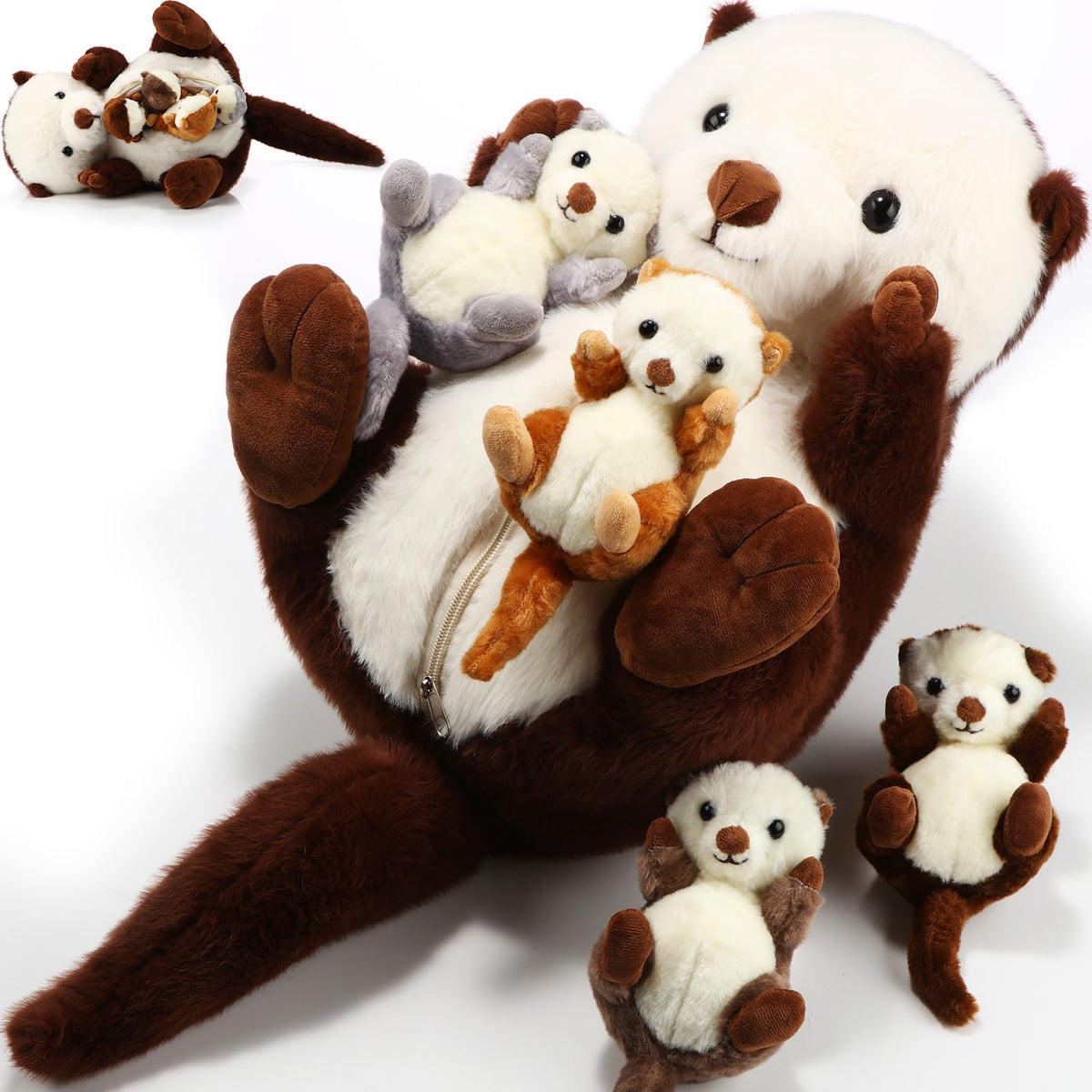 Shappy Sea Otter Mommy Plush front view for cozy cuddles