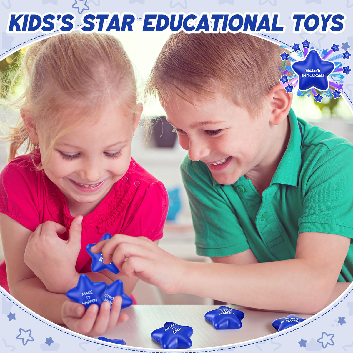 Shappy 72-count star stress balls for sharing at events.
