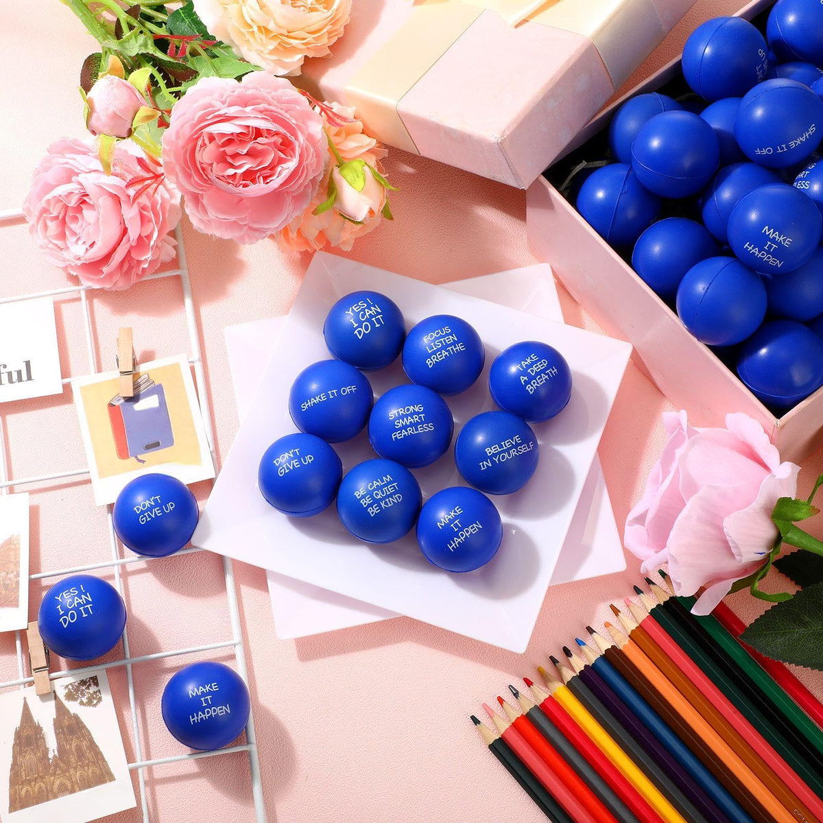 Shappy PU stress ball blue inspires motivation and quick relief