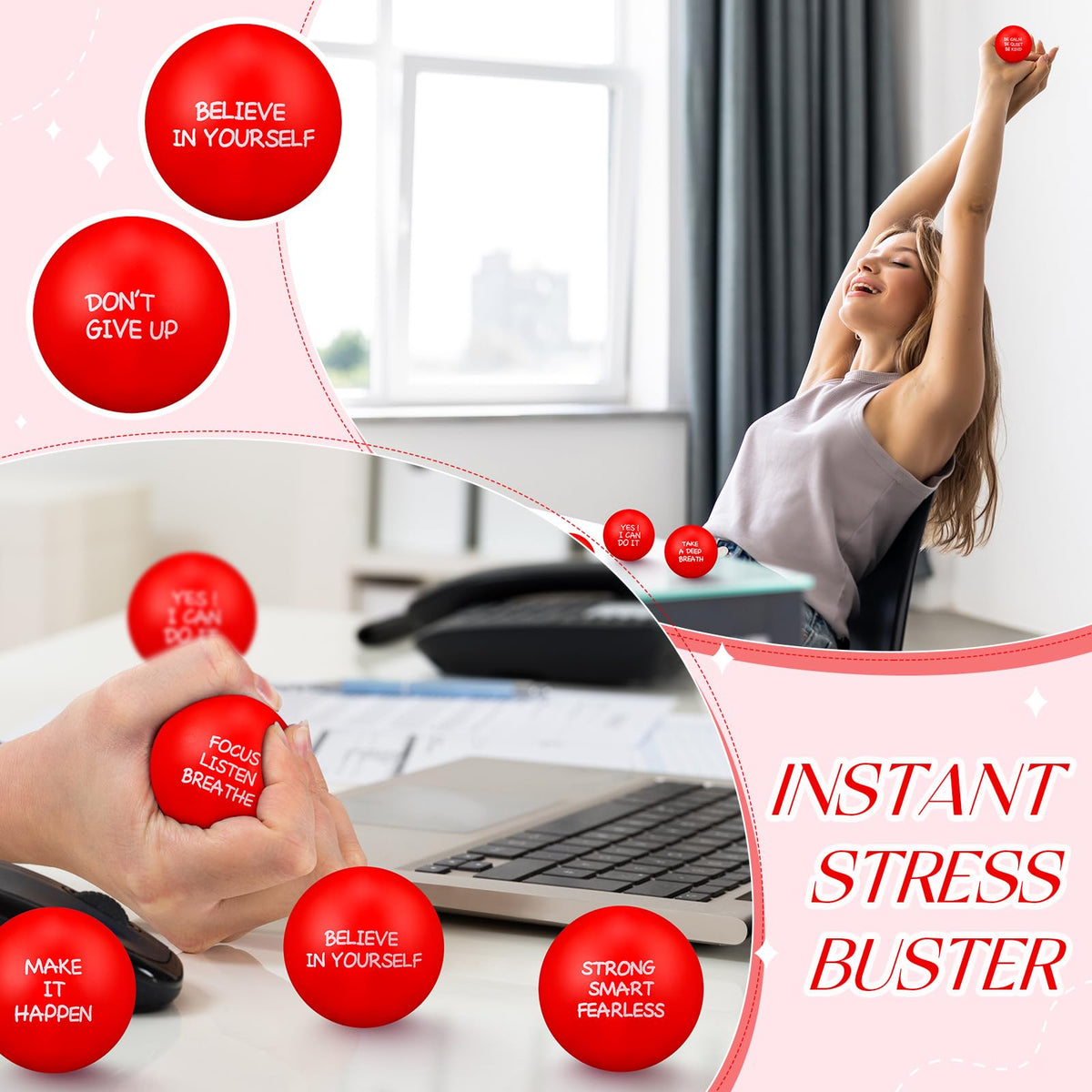 Shappy stress ball gift pack in red ideal for gifting at events or offices