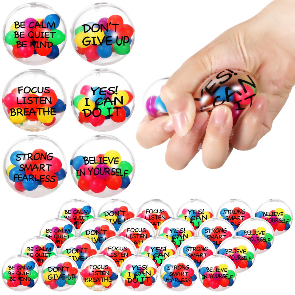 Shappy stress balls in a colorful 24-pack for easy sharing at home, work, or school