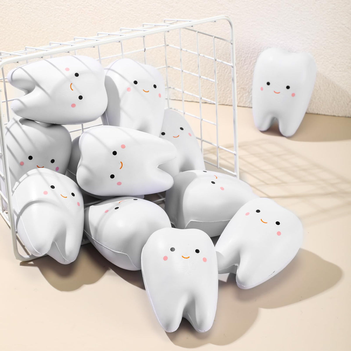 Shappy jumbo kawaii tooth toy for kids and adults