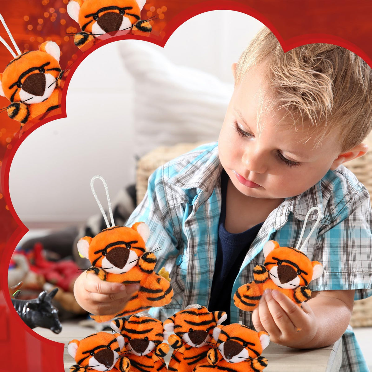 Shappy tiger safari-themed prize toy for schools and events
