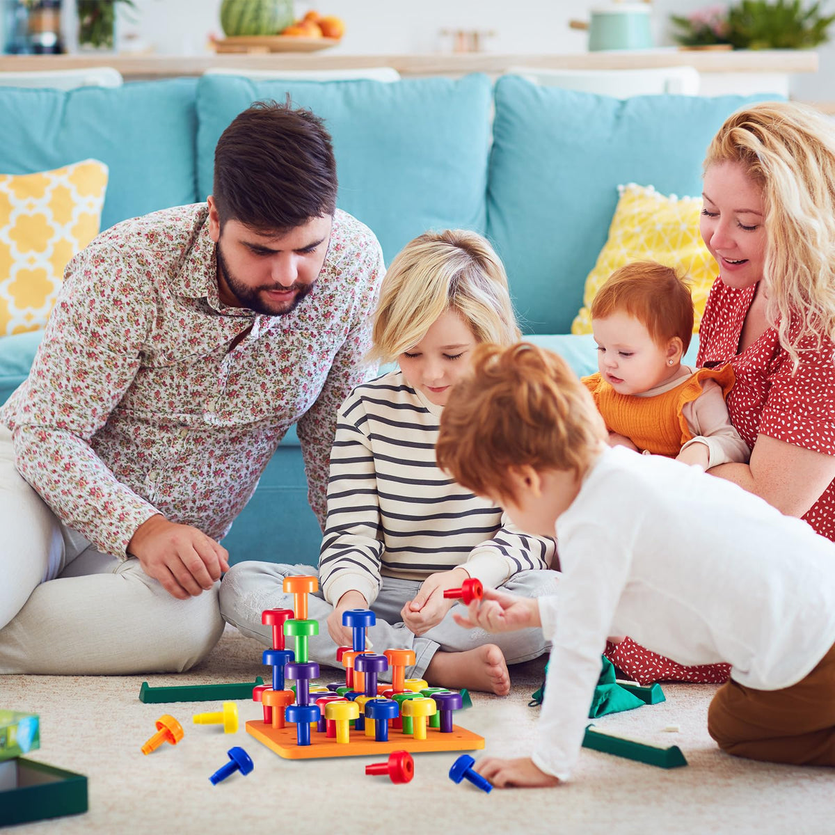 Shappy set emphasizes fine motor skill practice through precise placement.