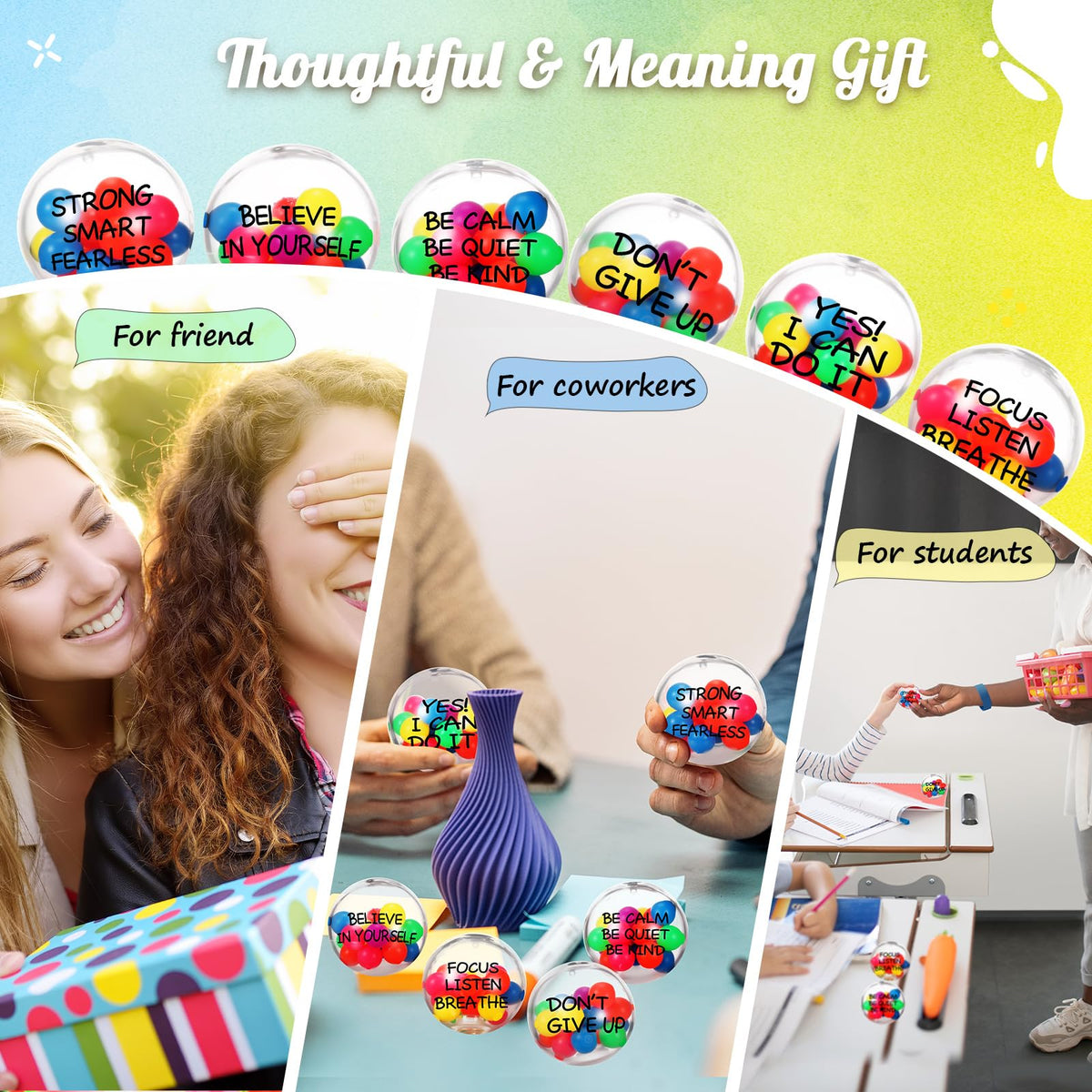 Shappy vibrant design stays bright after repeated squeezing and handling