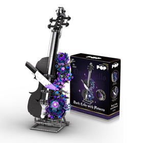 ShareHB Gothic Cello with dahlia flowers for dramatic room decor and collector appeal.