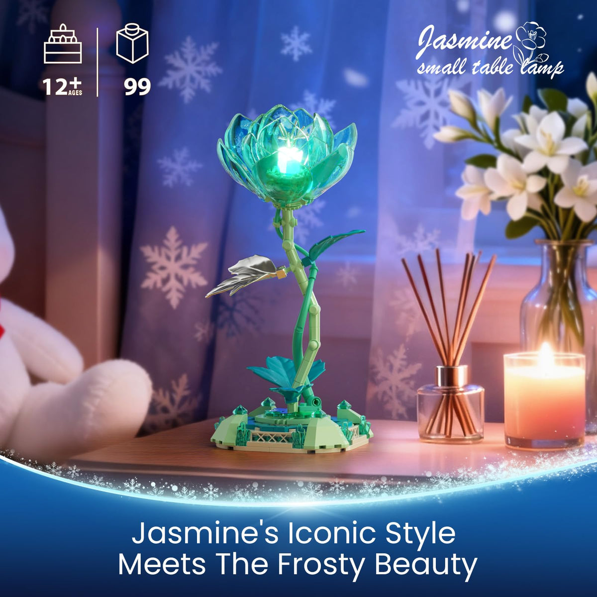 SHAREHB Jasmine Flower Lamp soft-glow: soothing ambient light for bedtime
