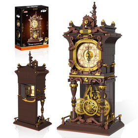 SHAREHB Vintage Swing Clock Build Set – pendulum motion enhances desk display and hands-on learning.