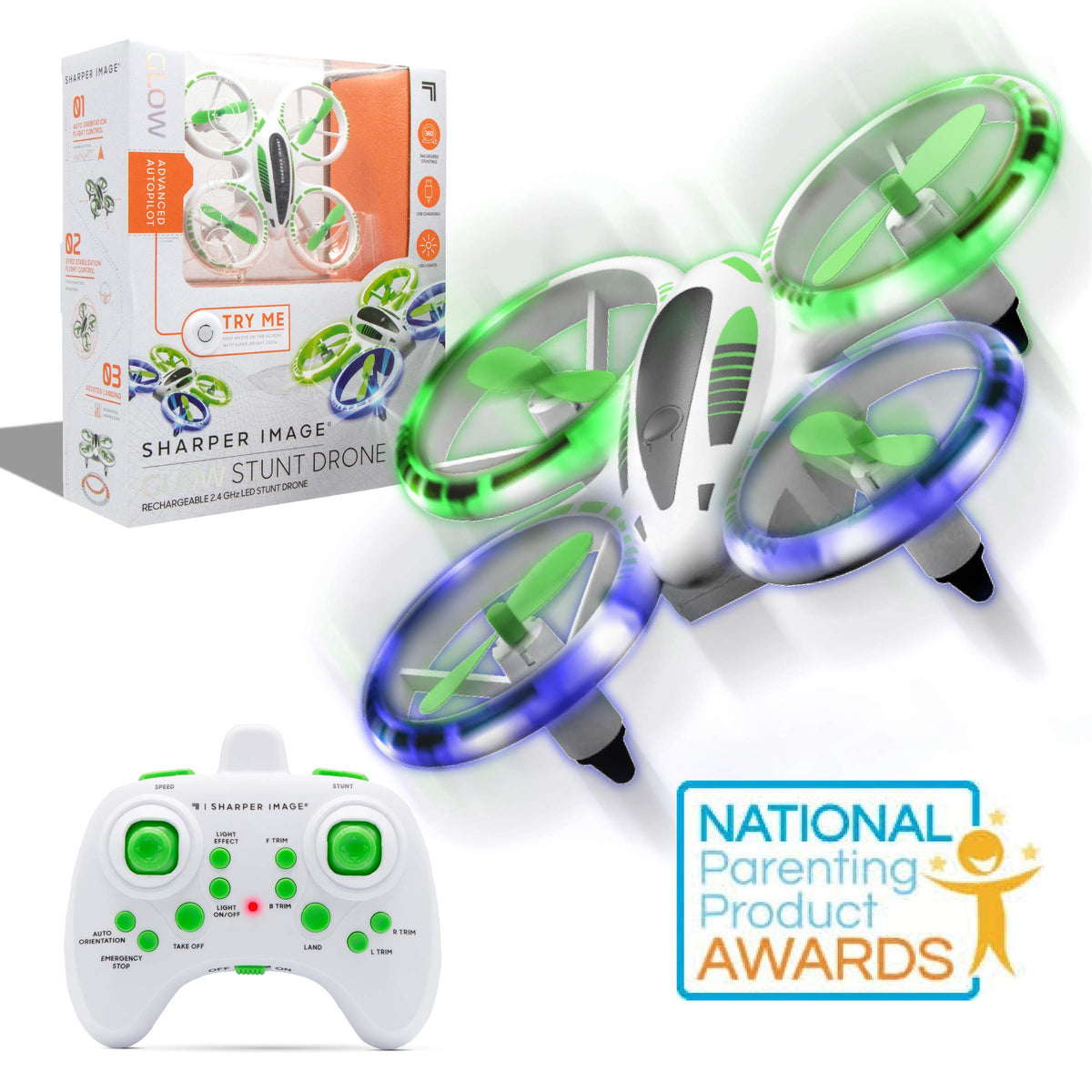 Sharper Image Glow Up drone compact design enables easy indoor flights for beginners