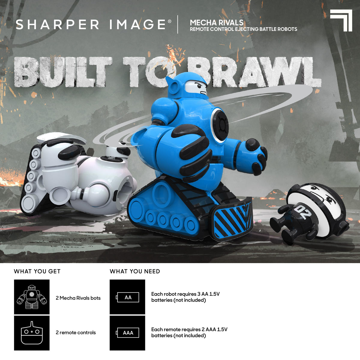 Solo training or versus play in Sharper Image Mecha Rivals supports skill-building.
