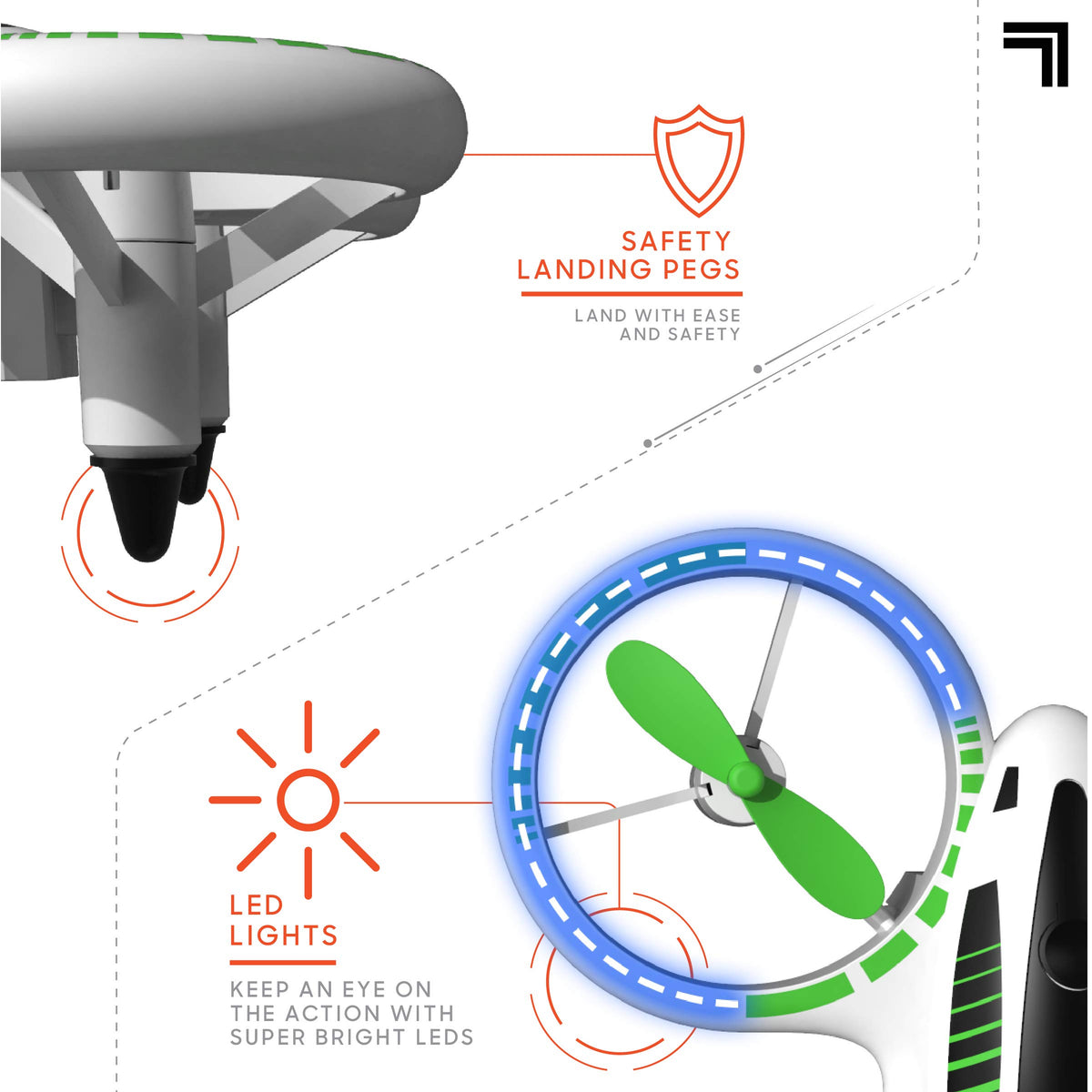 Sharper Image Glow Up rechargeable battery powers quick, easy flights