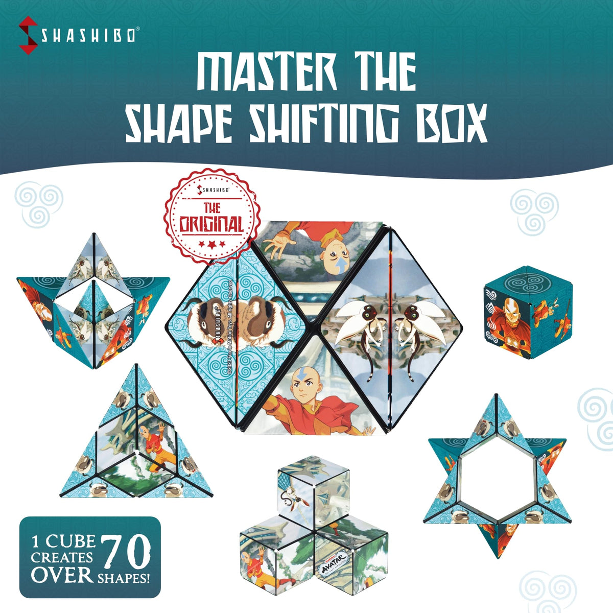 Shashibo Avatar magnets connect to create infinite art and brain teasers.