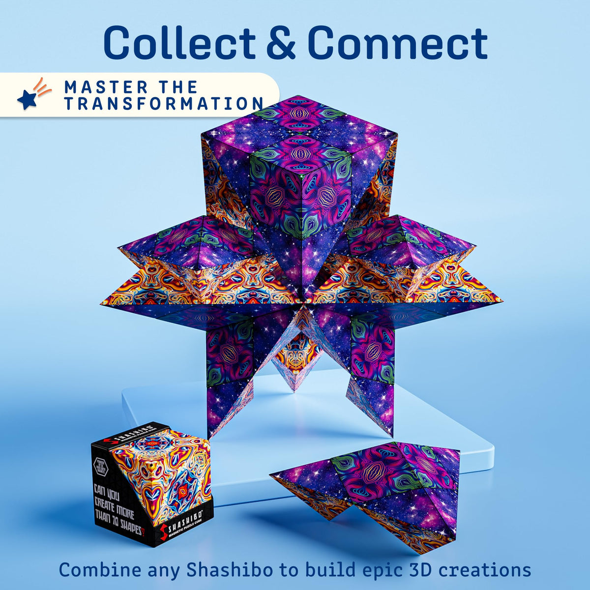 Shashibo fine motor coordination enhanced by a transformable cube.