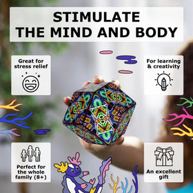 Shashibo Glowquarium 100+ shapes image demonstrates versatile sensory puzzle and problem solving.
