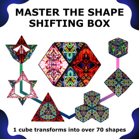 Shashibo Glowquarium connected cubes show larger sculptures idea for collaborative play.