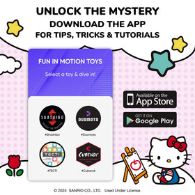 Shashibo Hello Kitty app in use, offering extended play ideas.