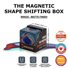Shashibo magnetic cubes connect to form larger sculptures with satisfying clicks.