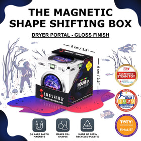 Shashibo magnetic cubes connect to build larger sculptures and configurations