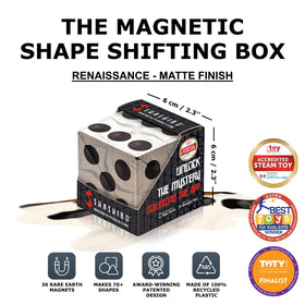 Shashibo magnetic cubes connected, showing modular play and extended creativity.
