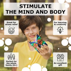 Shashibo Octa provides satisfying clicks to help focus during play.