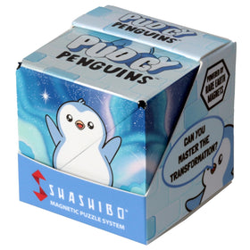 Shashibo Pudgy Penguins Paxton transform, offering tactile shape shifting fun and focused play.