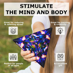 Shashibo sensory box with strong magnets for tactile exploration.