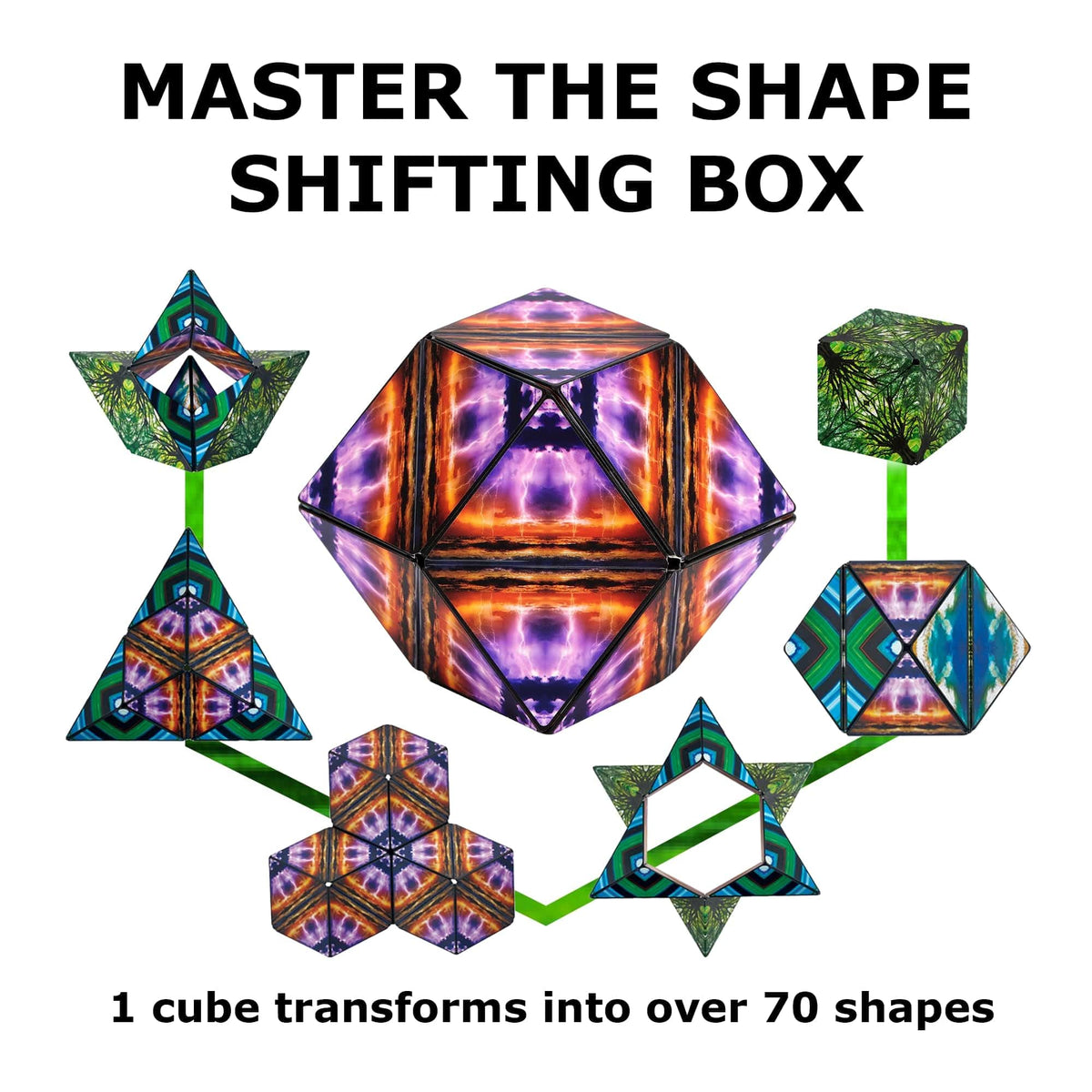 Shashibo is a calming, screen-free fidget toy for focus.