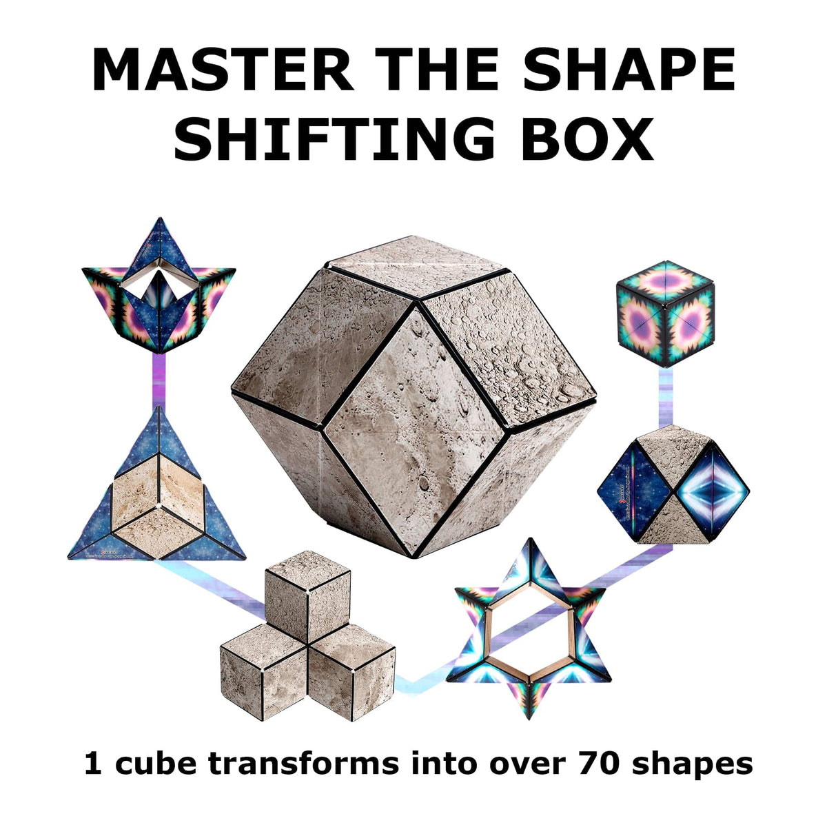 Shashibo sensory gift for kids, teens, and adults for tactile play