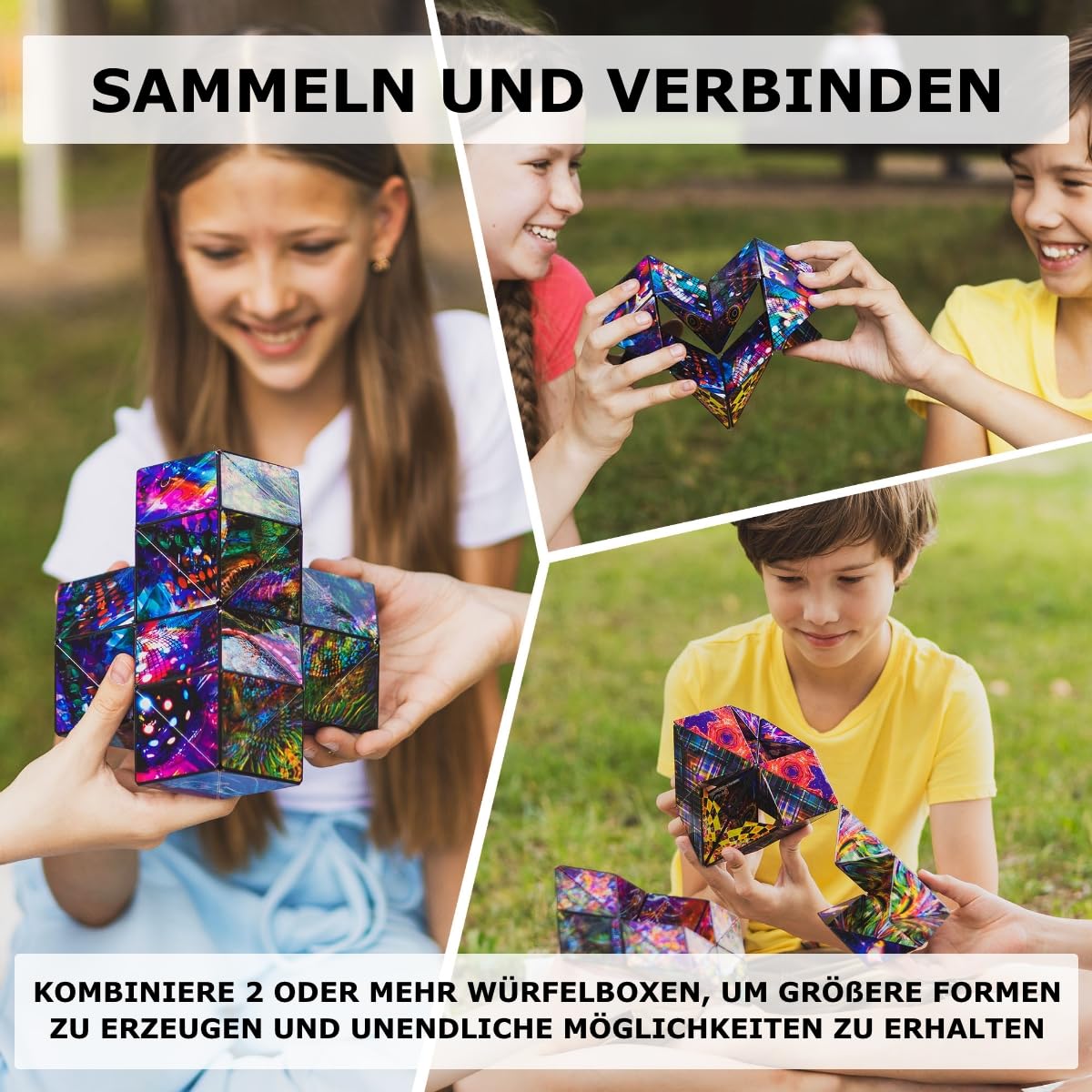 Shashibo sensory fidget toy that calms and focuses the mind.