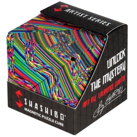 Shashibo shape shifting box front view for focused, screen-free play.