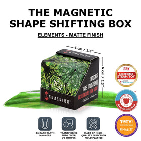 Shashibo transforming into over 100 shapes, showcasing versatile shape-shifting play.