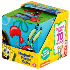 Shashibo SpongeBob box in hand offers tactile focus and stress relief.